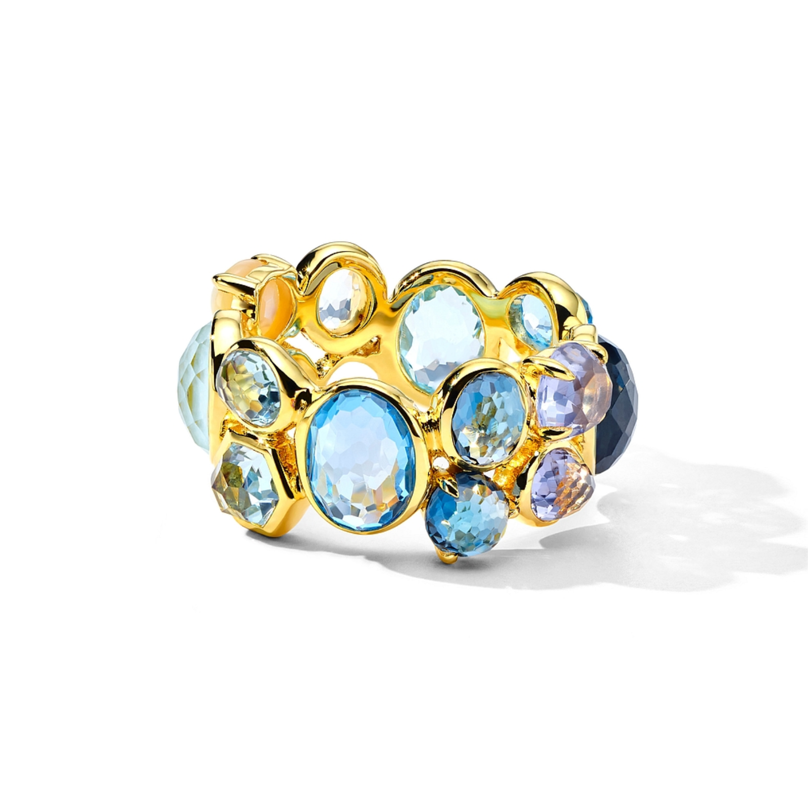 Gold Cluster Band Ring in Mare