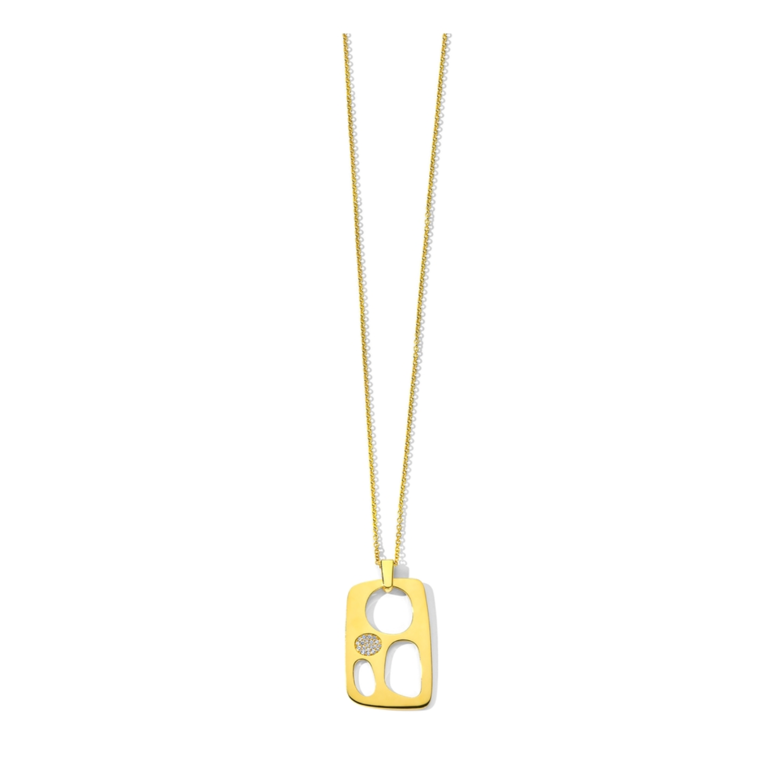 Mosaico Pendant Necklace with Diamond Pavé in 18K Gold