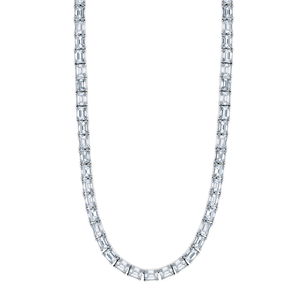 White Gold and Diamond Tennis Necklace