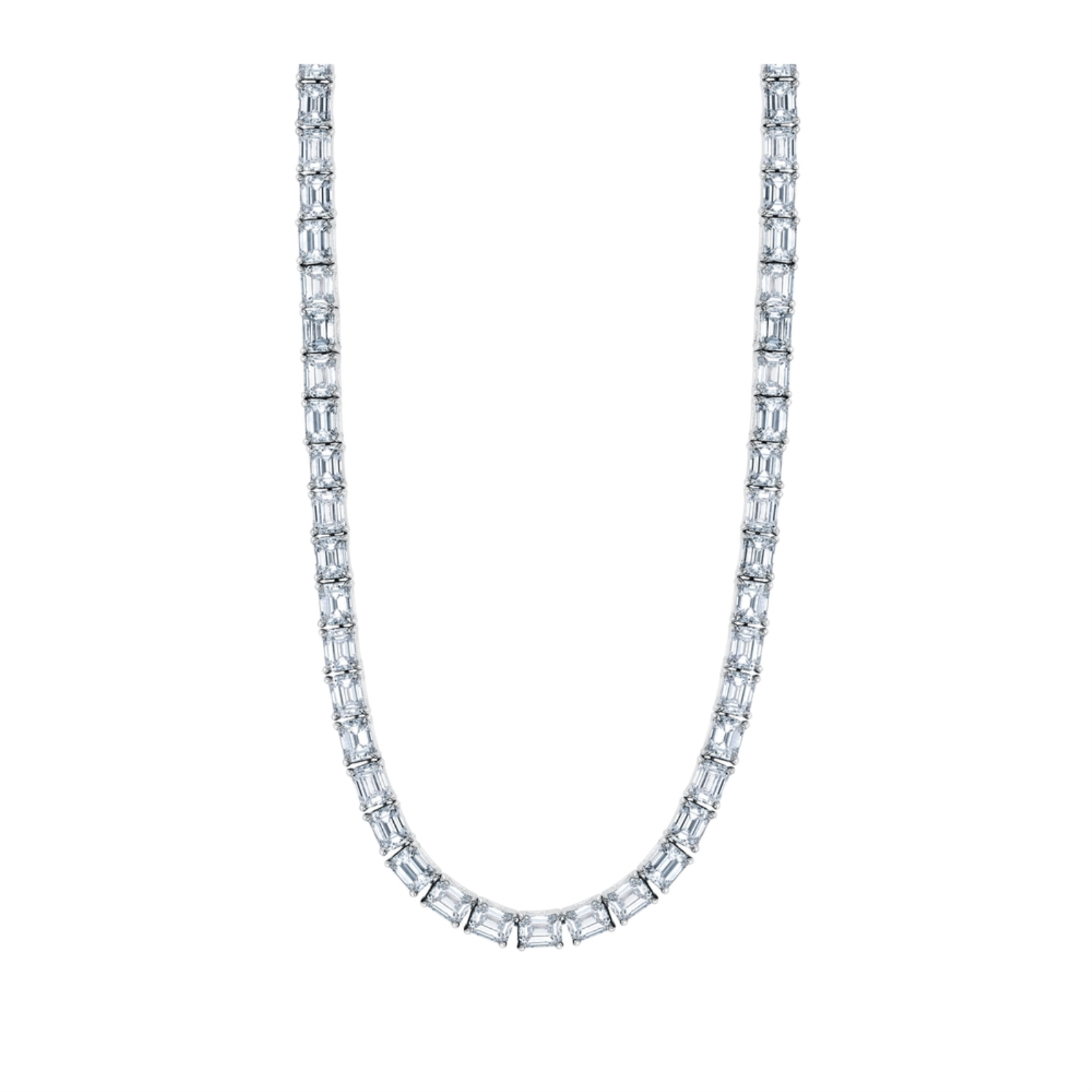 White Gold and Diamond Tennis Necklace