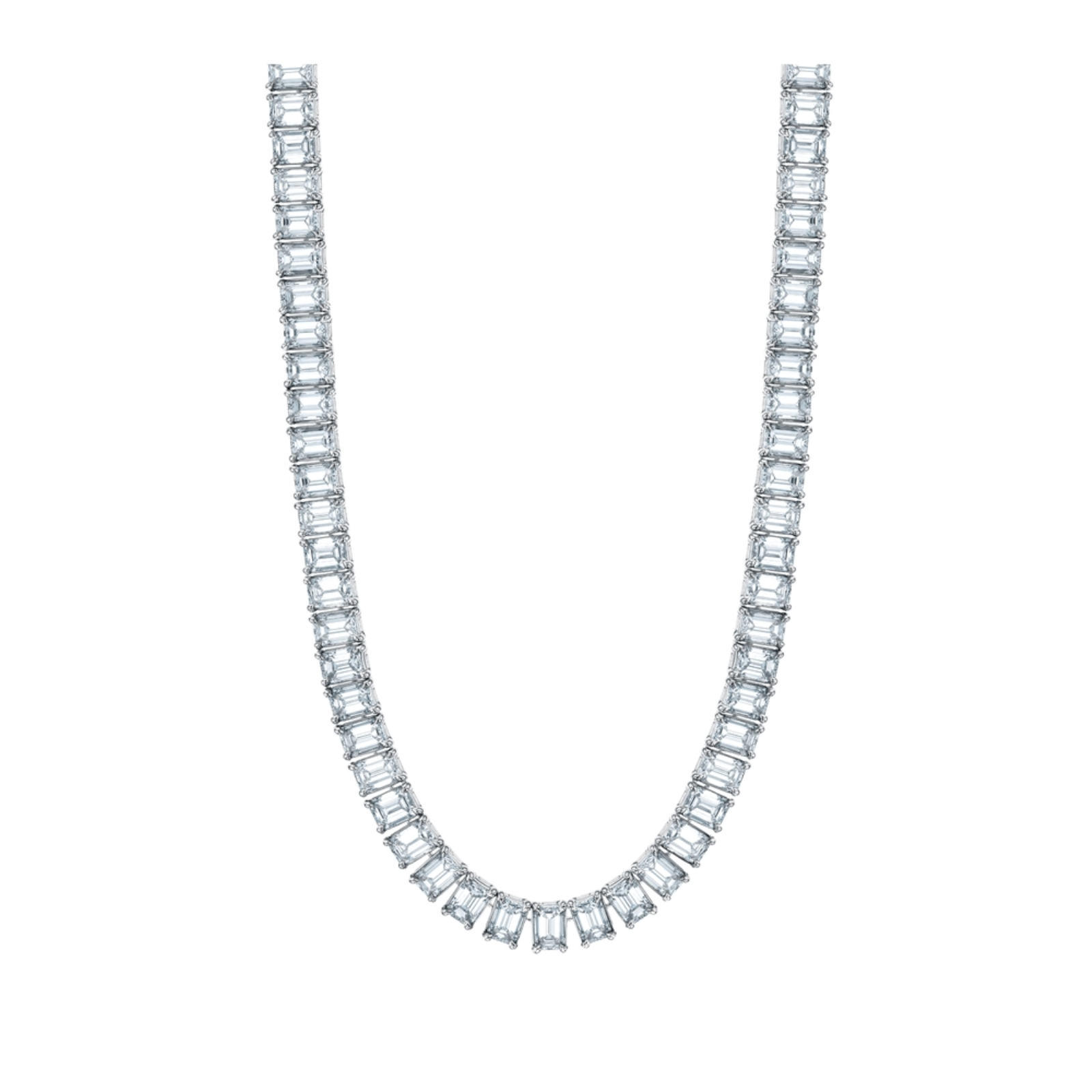 Platinum and Diamond Tennis Necklace