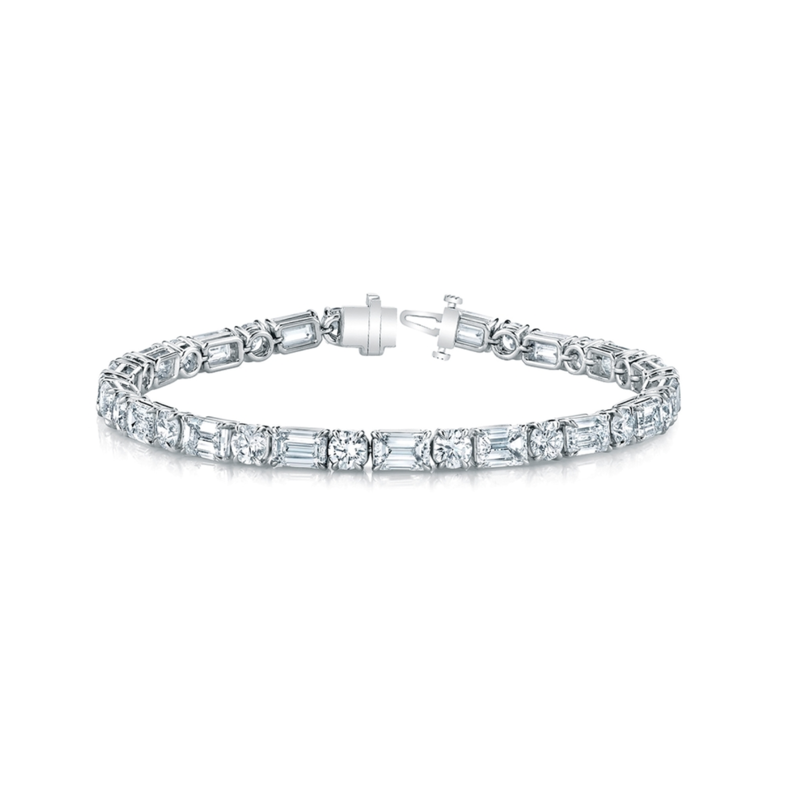 Platinum and Diamond Line Bracelet