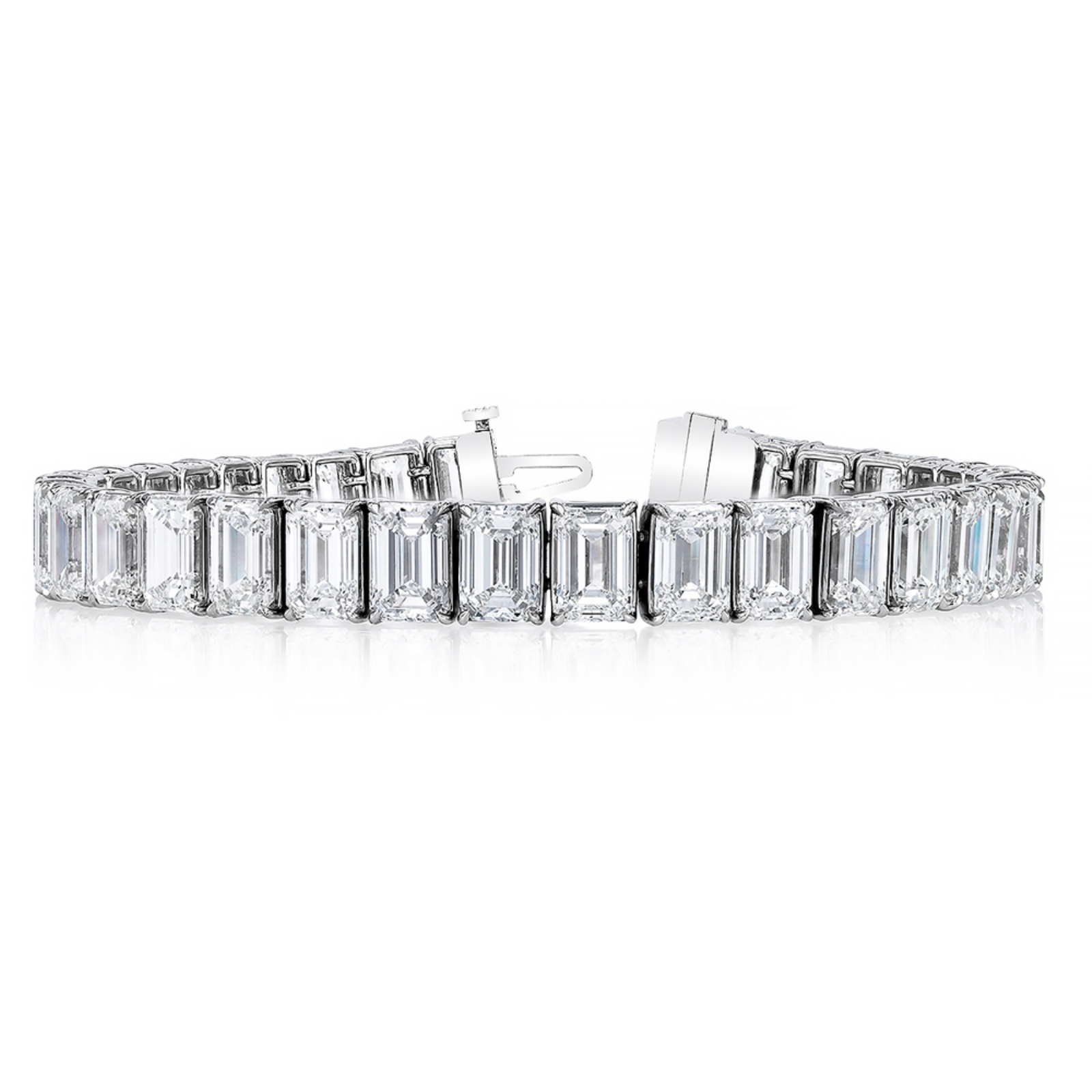 Platinum and Diamond Line Bracelet