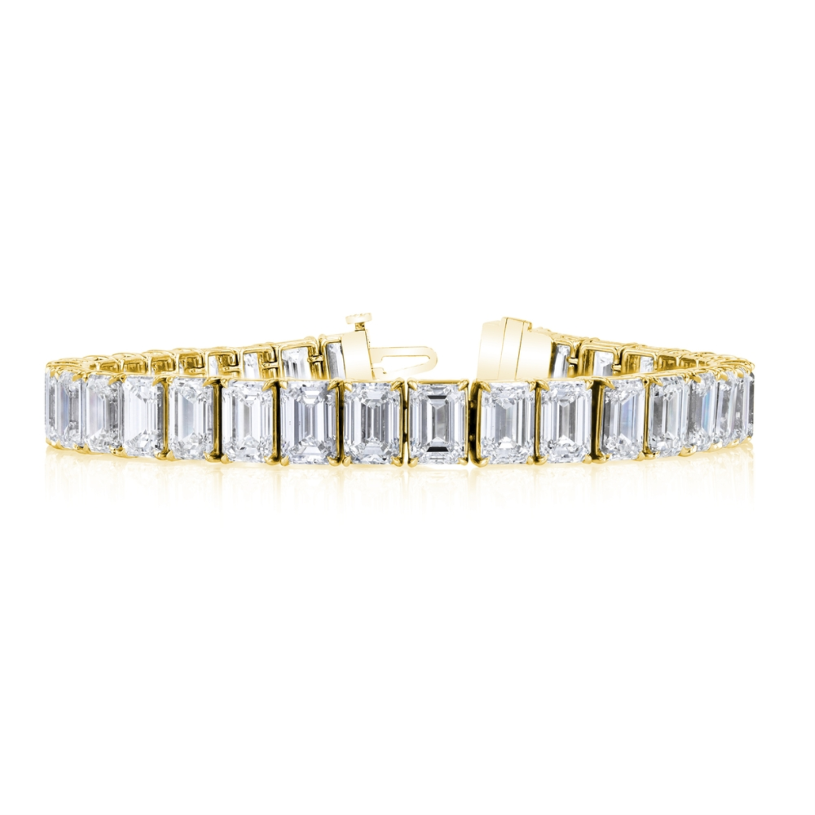 Gold and Diamond Line Bracelet