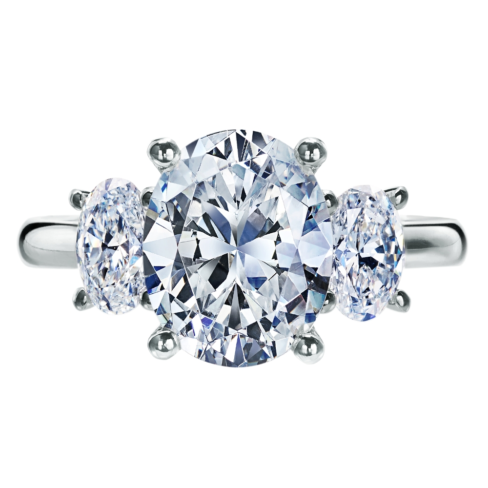 Three Stone Engagement Ring Mounting