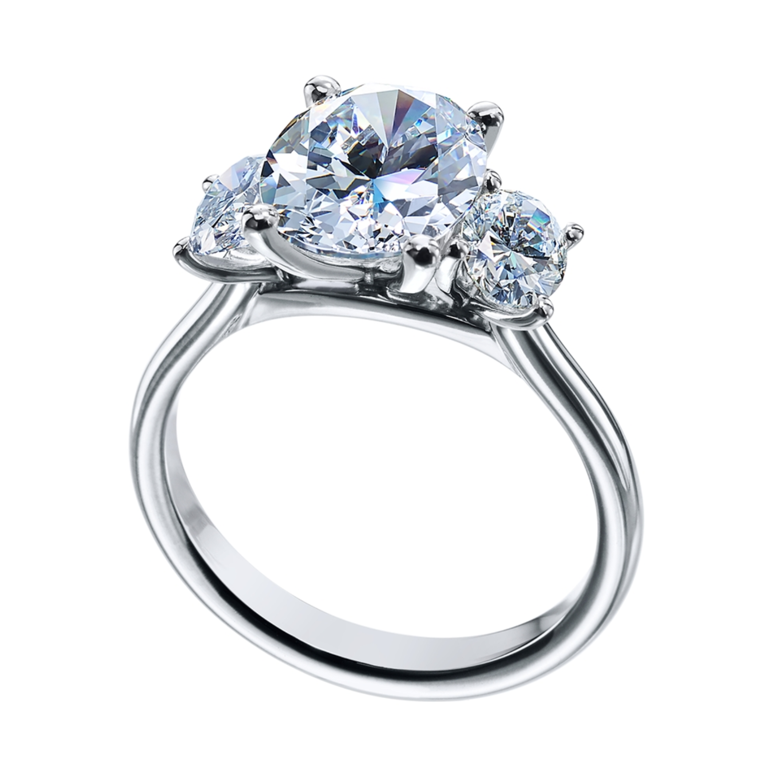 Three Stone Engagement Ring Mounting