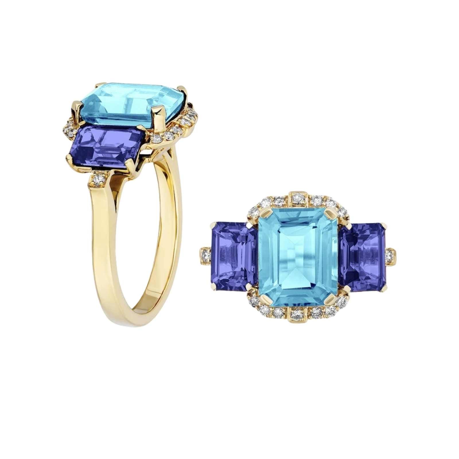 Gossip Three-Stone Cocktail Ring