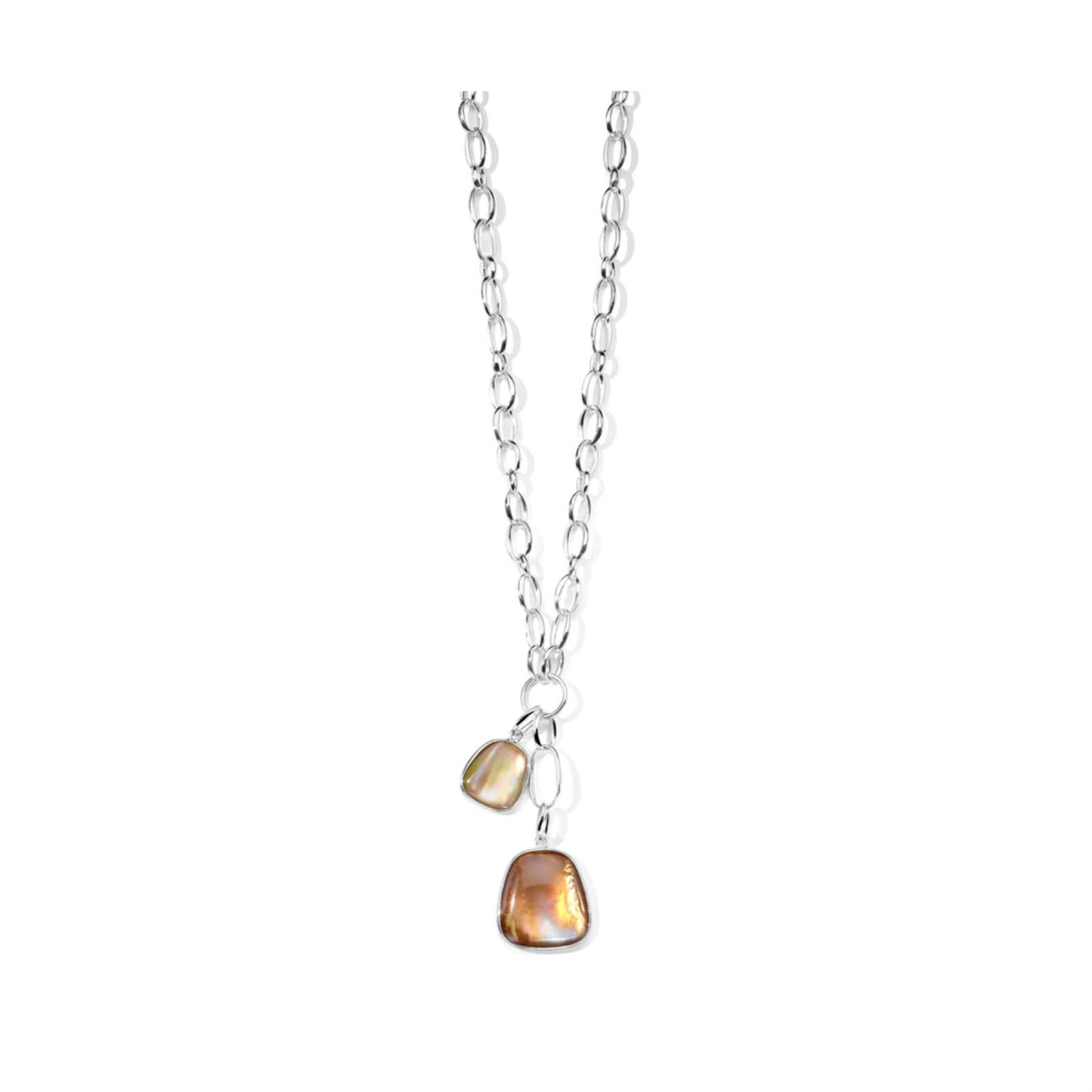 Polished Rock Candy Keystone Pendants on Scultura Chain