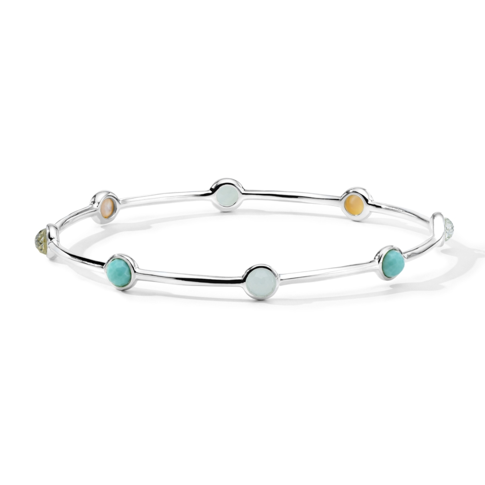 Lillipop 8 Stone Bangle Bracelet