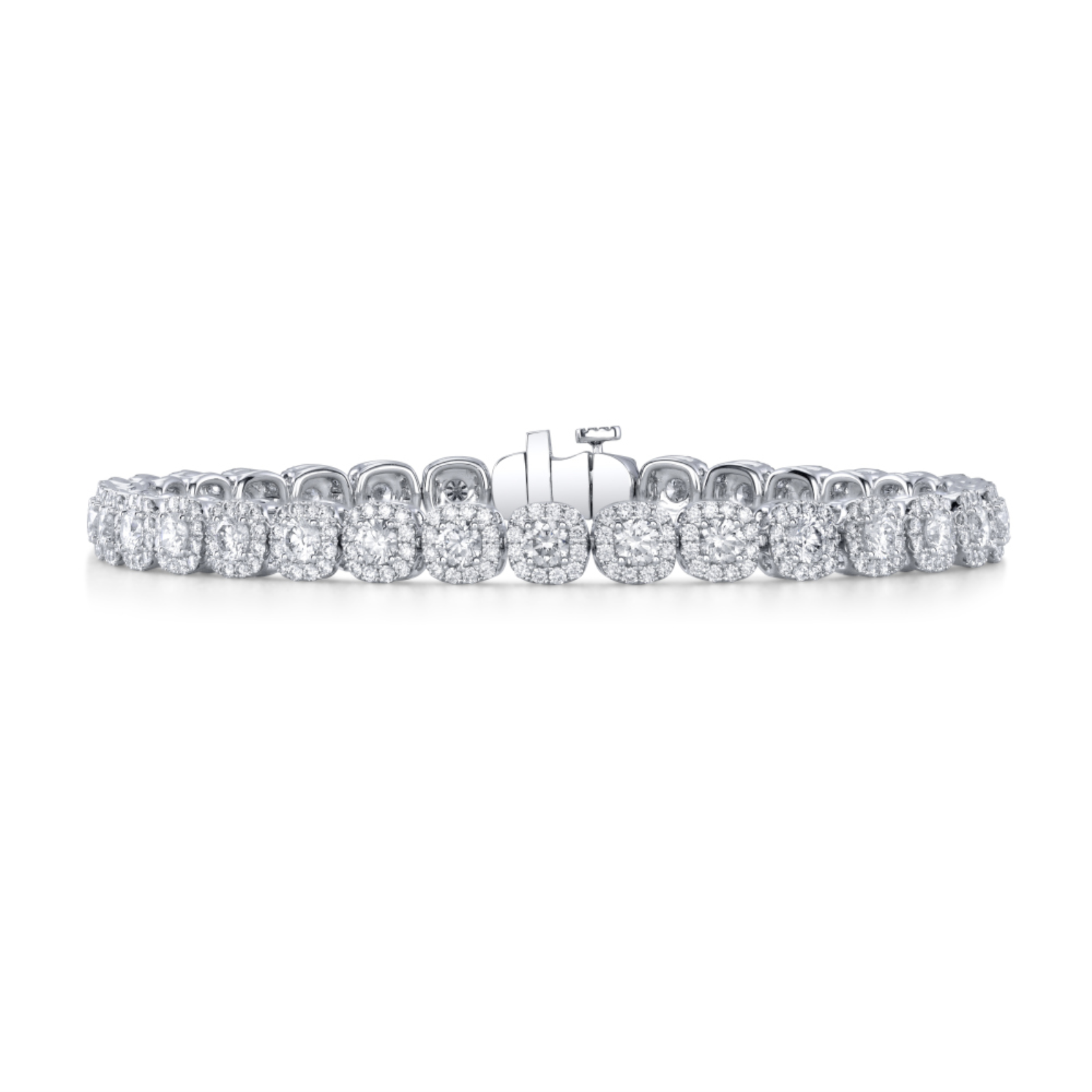 Diamond Halo Tennis Bracelet