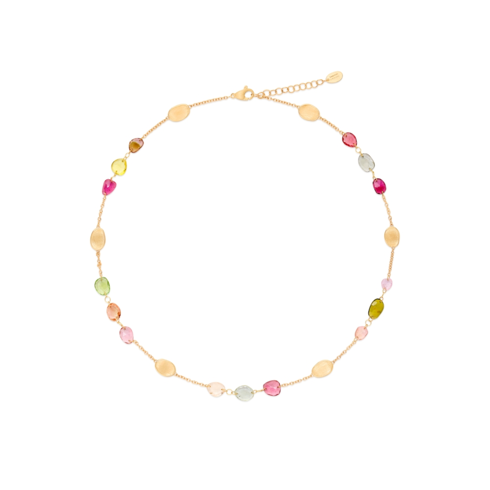 Lunaria Yellow Gold Tourmaline Necklace