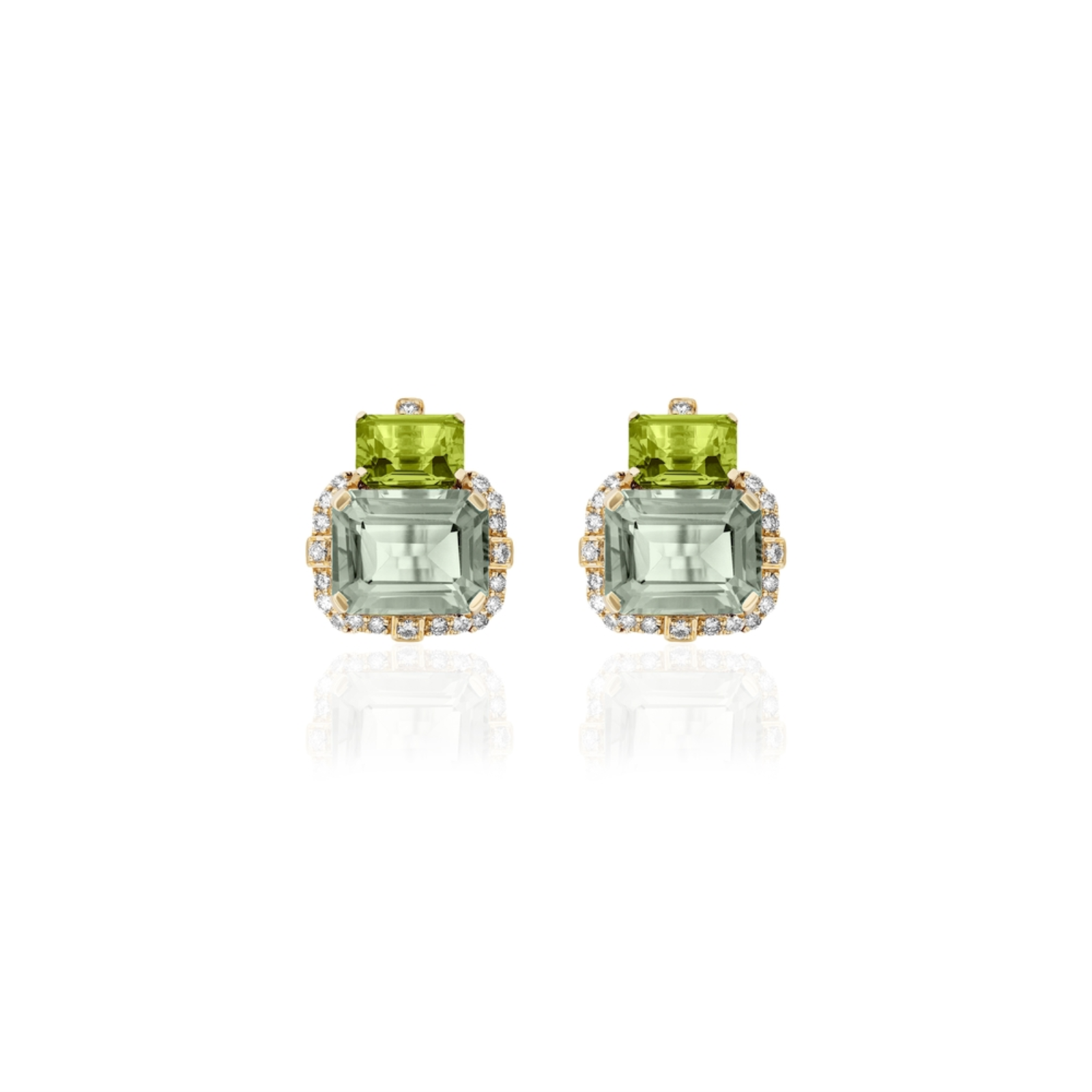 Two-Tone Gossip Stud Earrings