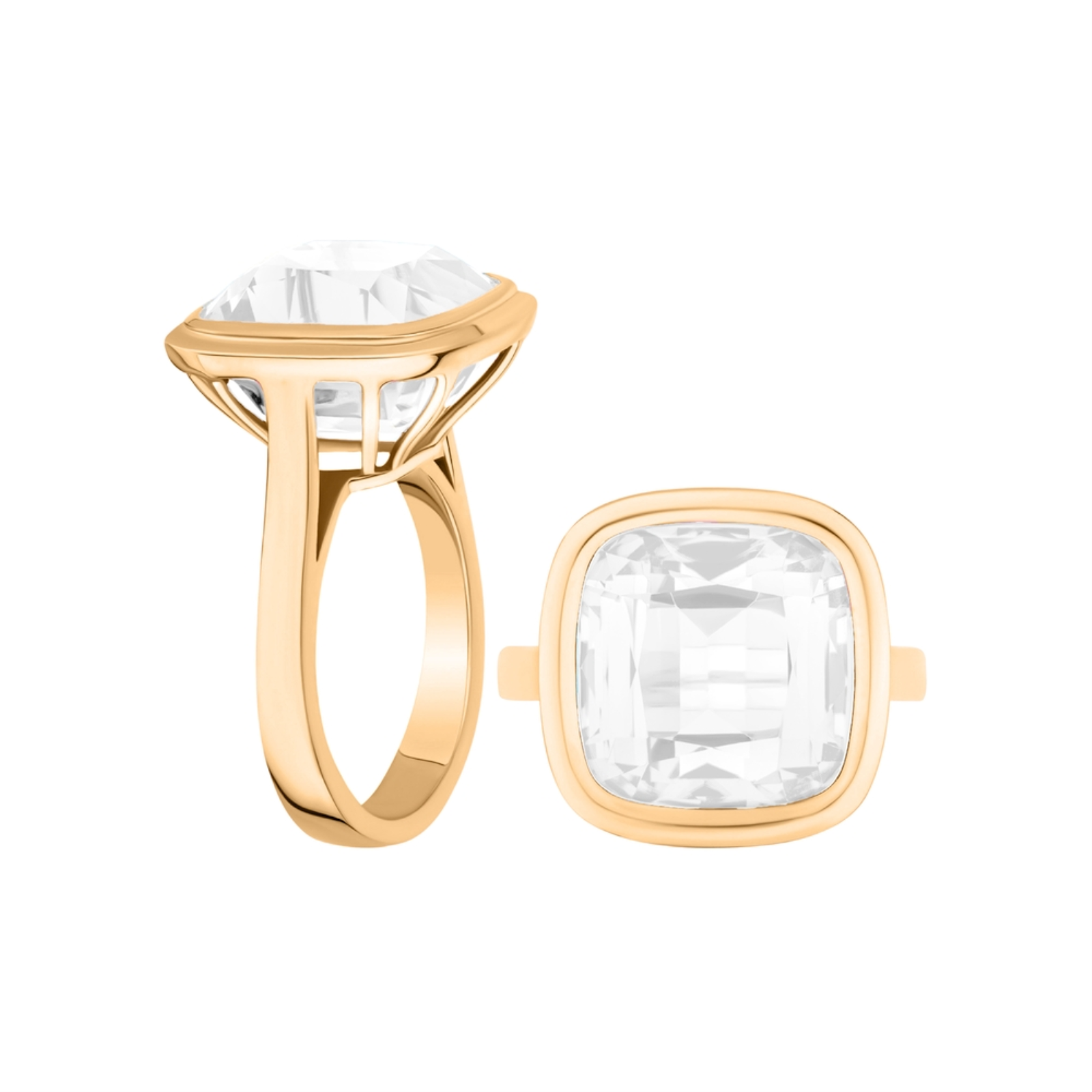 Manhattan Open Gallery Cushion Ring