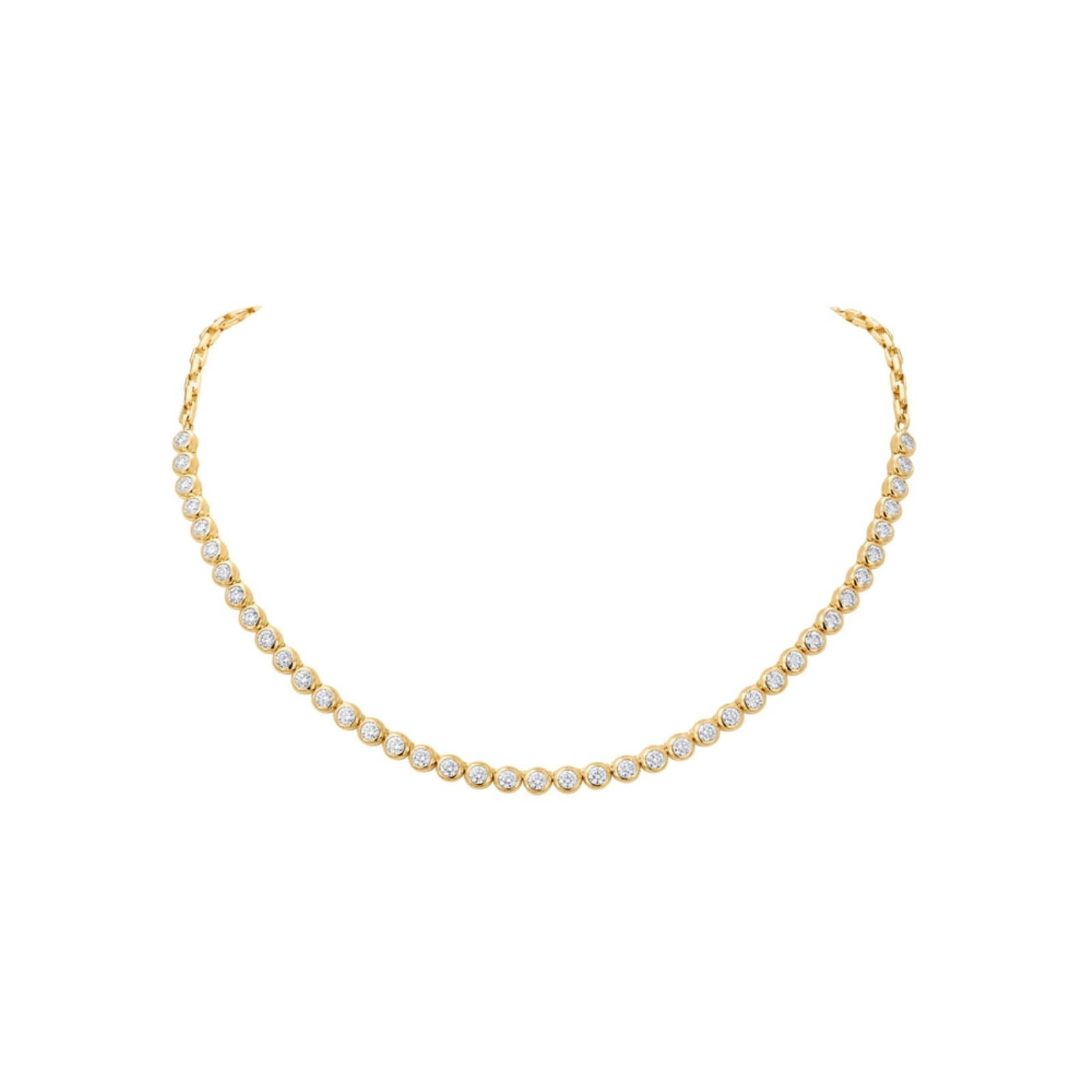 BEZEL SET DIAMOND MOONLIGHT NECKLACE
