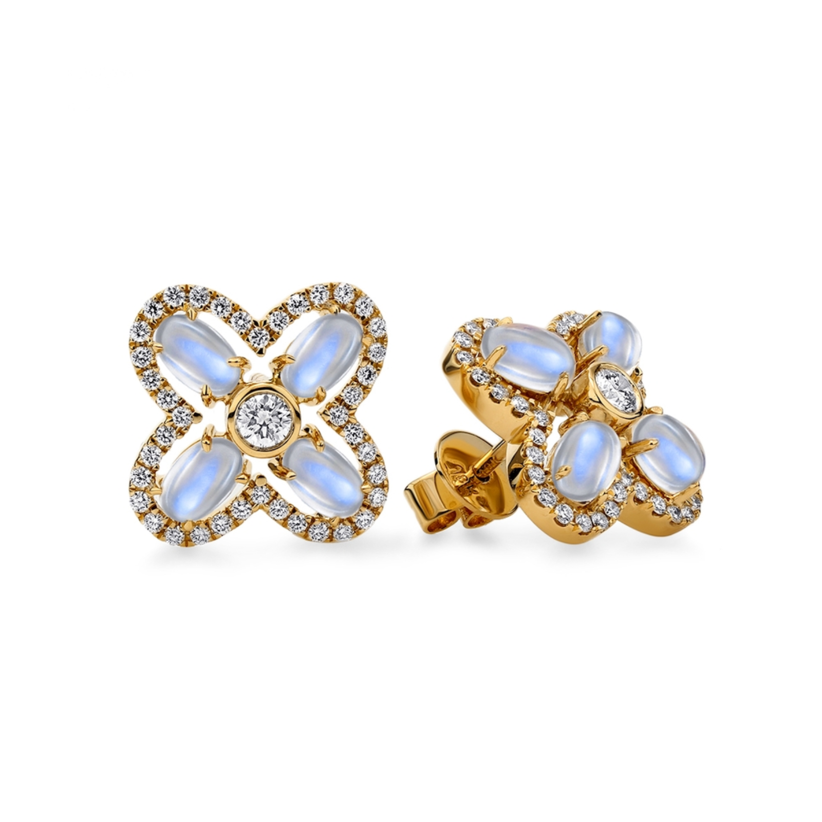Felicity Moonstone and Diamond Earrings