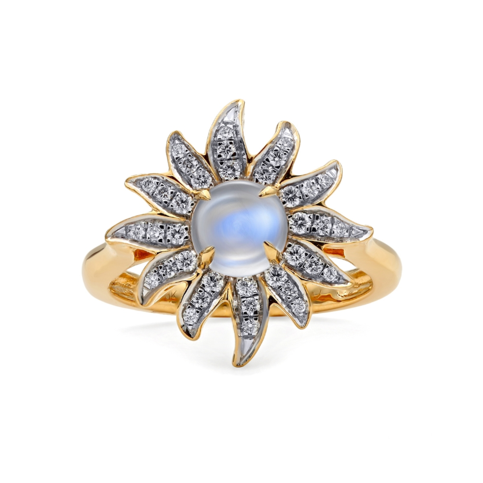 Solstice Moonstone and Diamond Ring