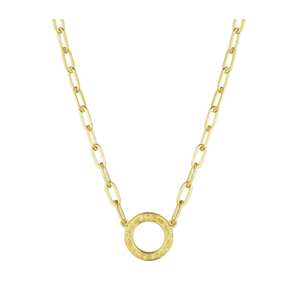 Petite Penny Engraved Circle Necklace