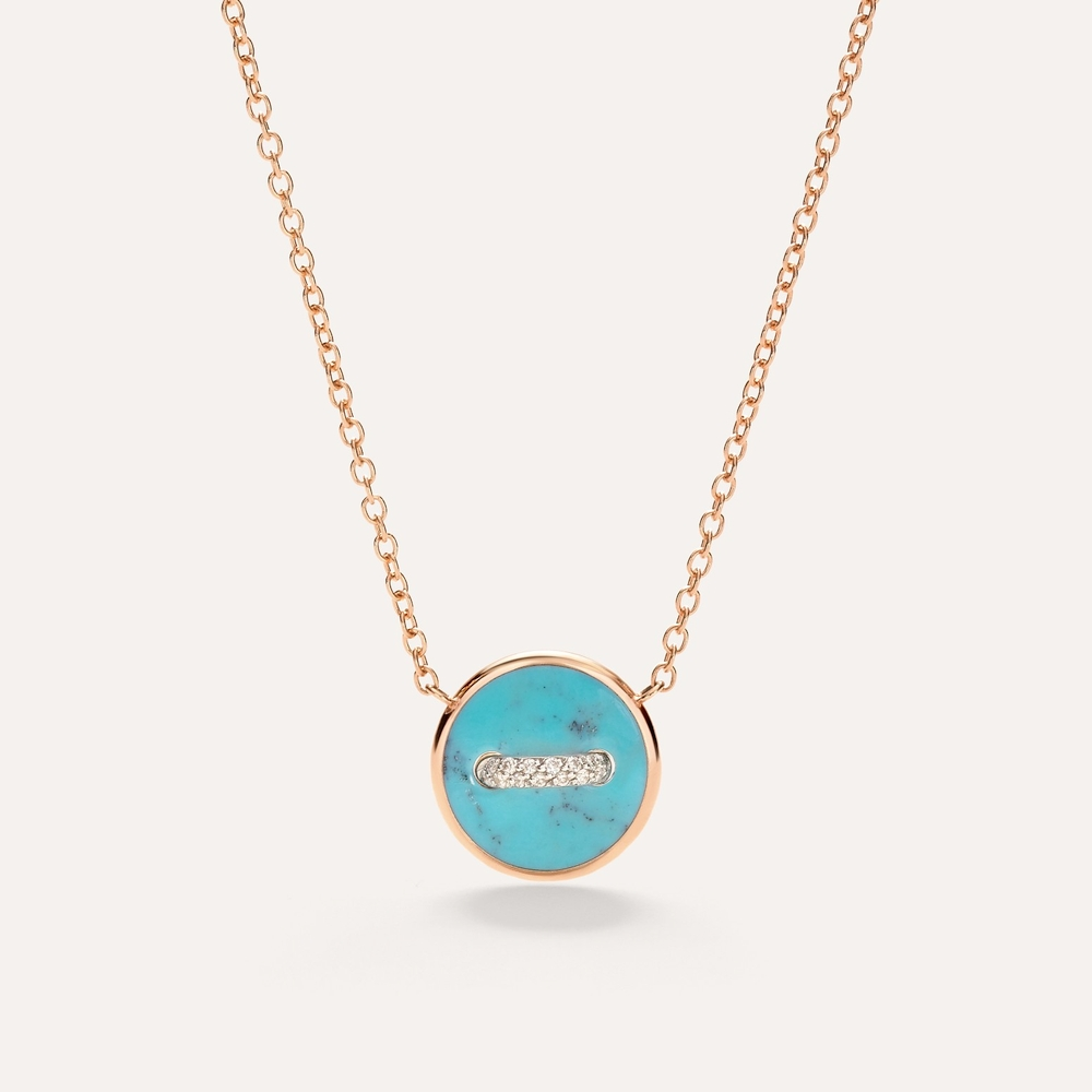 Pom Pom Dot Necklace with pendant