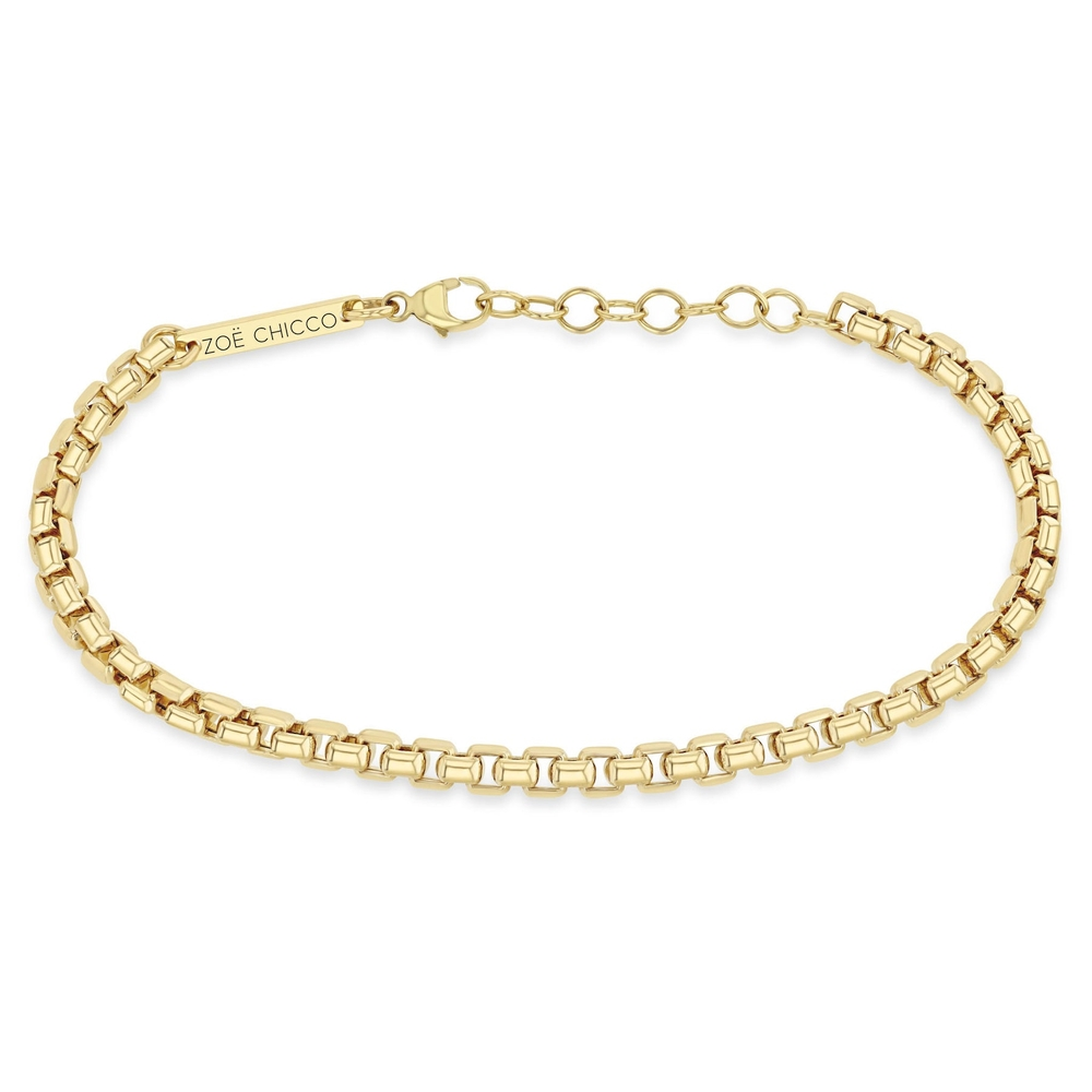Gold Large Box Chain Bracelet
