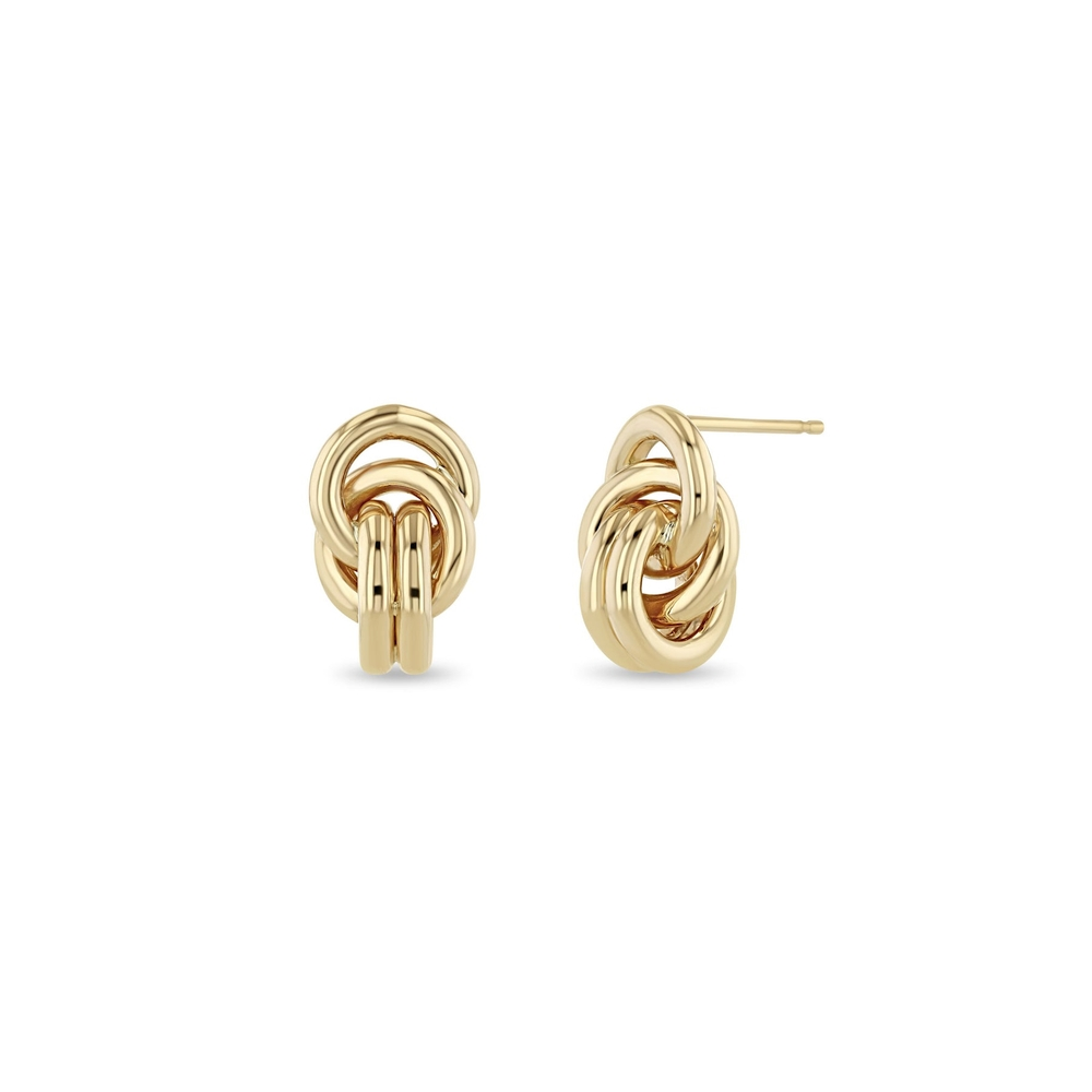 Double Linked Knot Drop Earrings