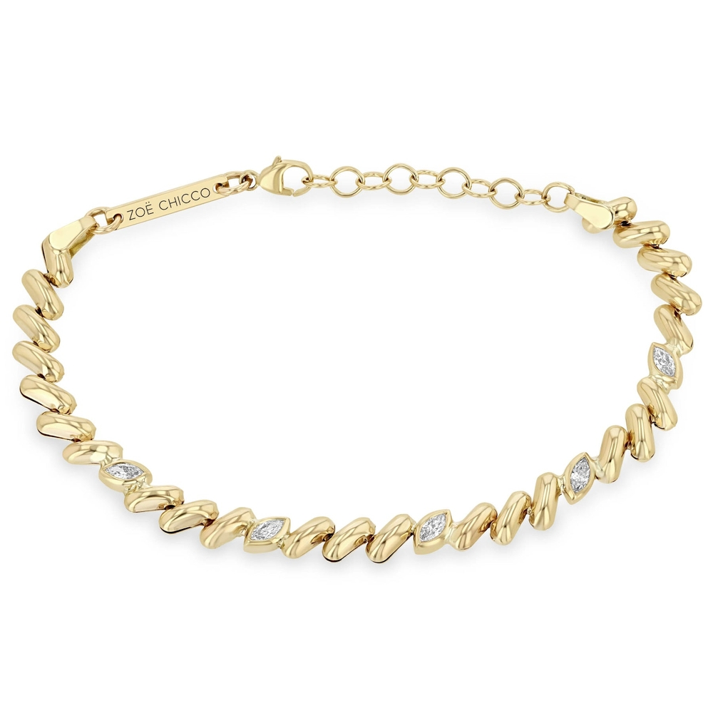 5 Marquise Diamond Station San Marco Chain Bracelet