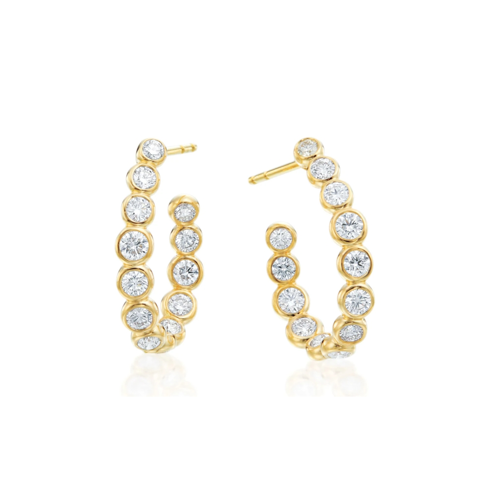 DIAMOND MOONLIGHT HOOP EARRINGS