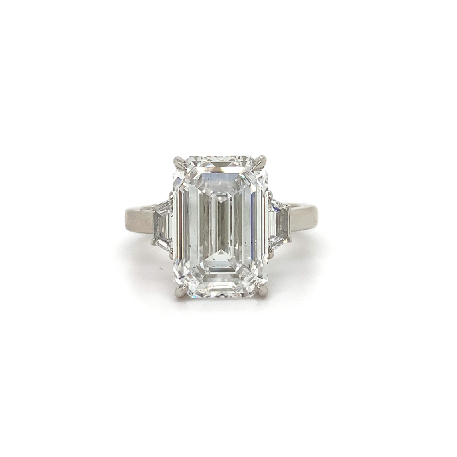 Emerald Cut Three Stone Ring