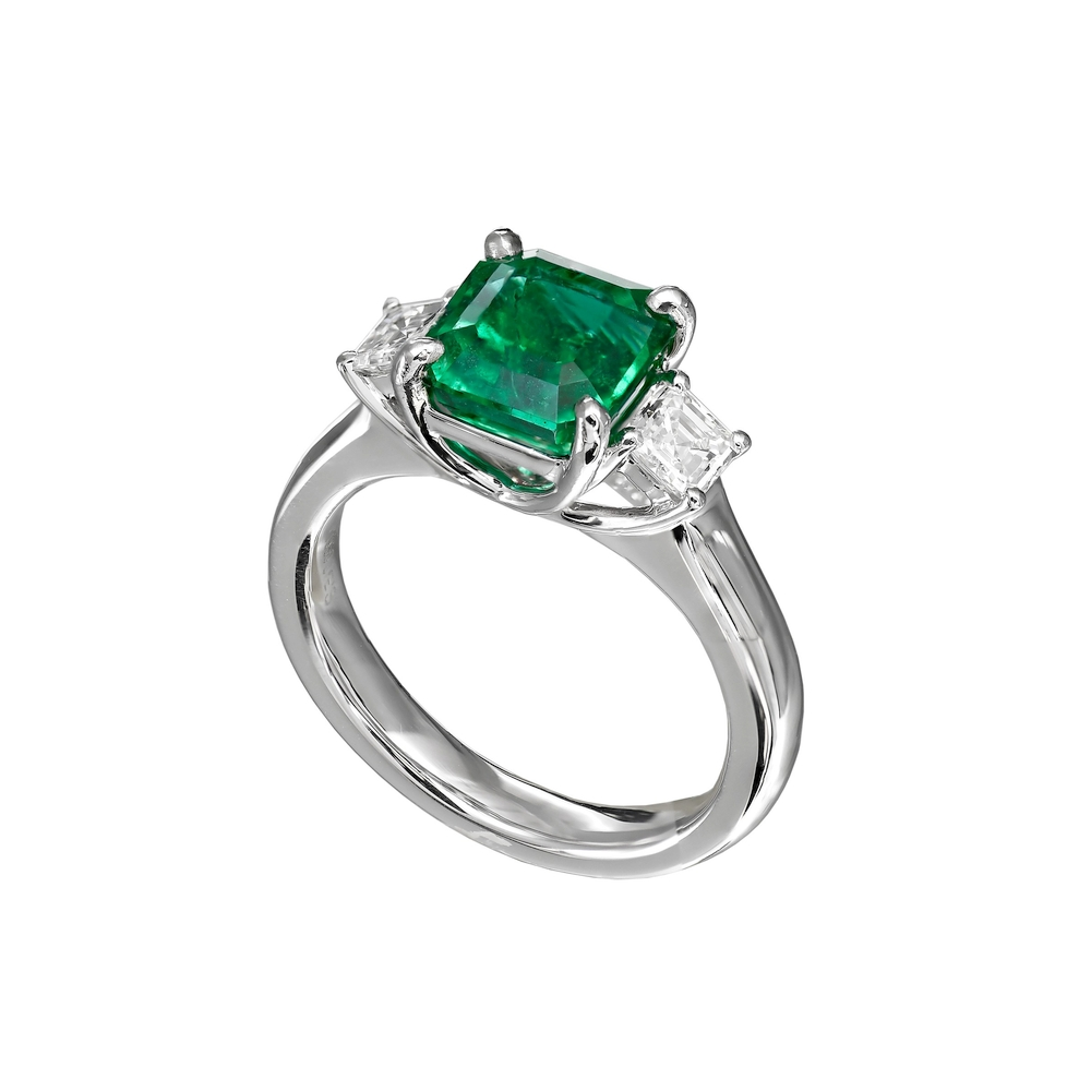 Emerald and Diamond Ring