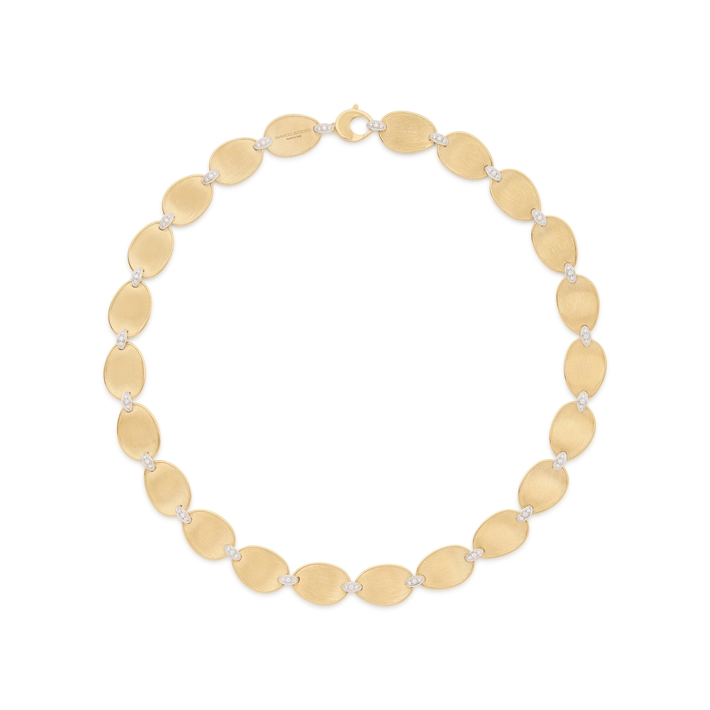 Lunaria Gold and Diamond Petal Necklace