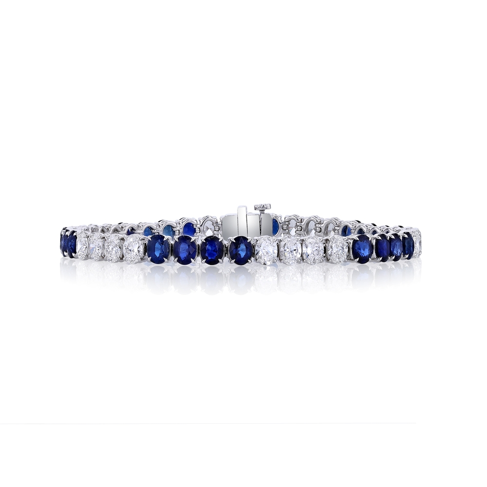 Sapphire and Diamond Tennis Bracelet