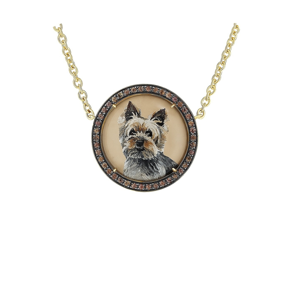 BEING FURRY ROUND PENDANT