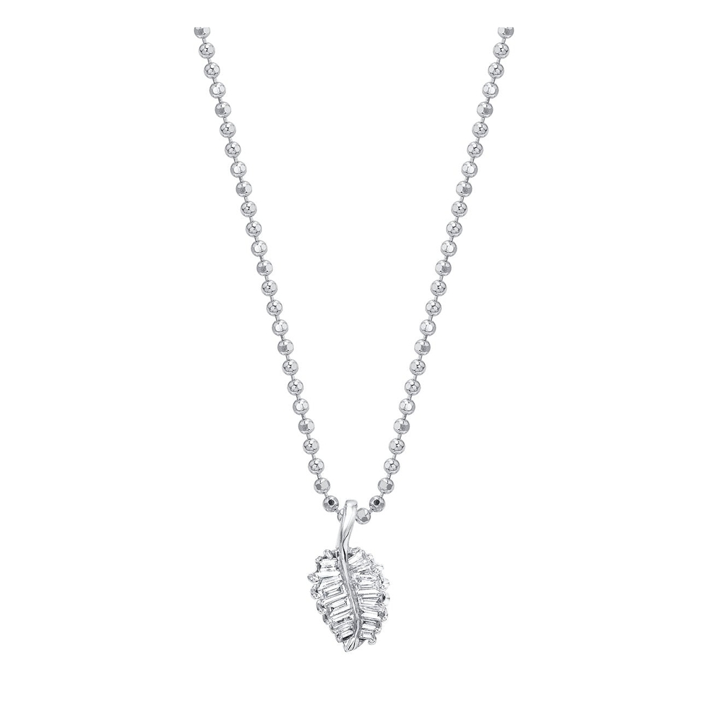 SMALL PALM LEAF DIAMOND NECKLACE