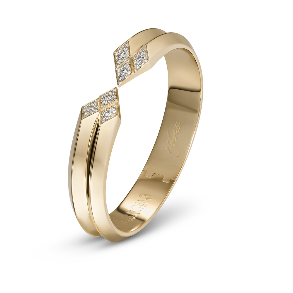 Nefertiti Awaken Double Ridge Bangle Bracelet