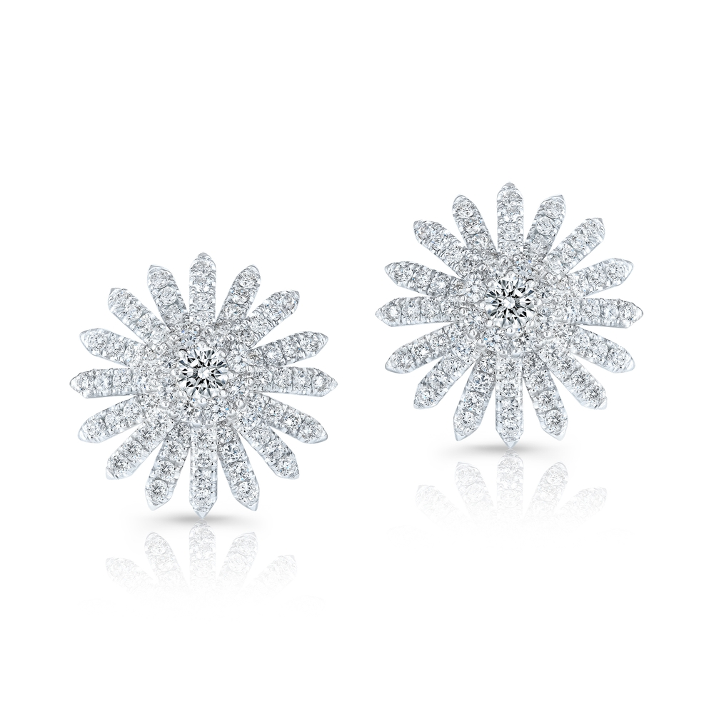 Aster Flower Stud Earrings