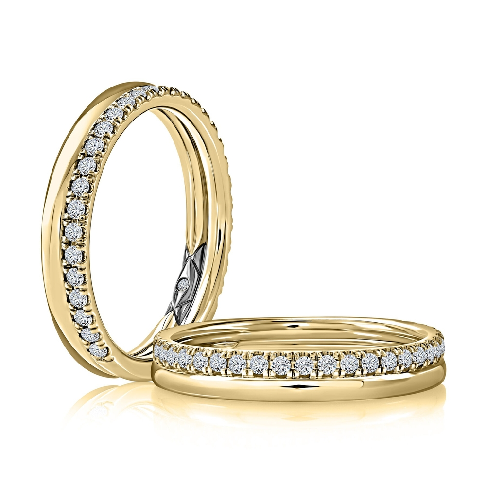 Yellow Gold and Diamond Band