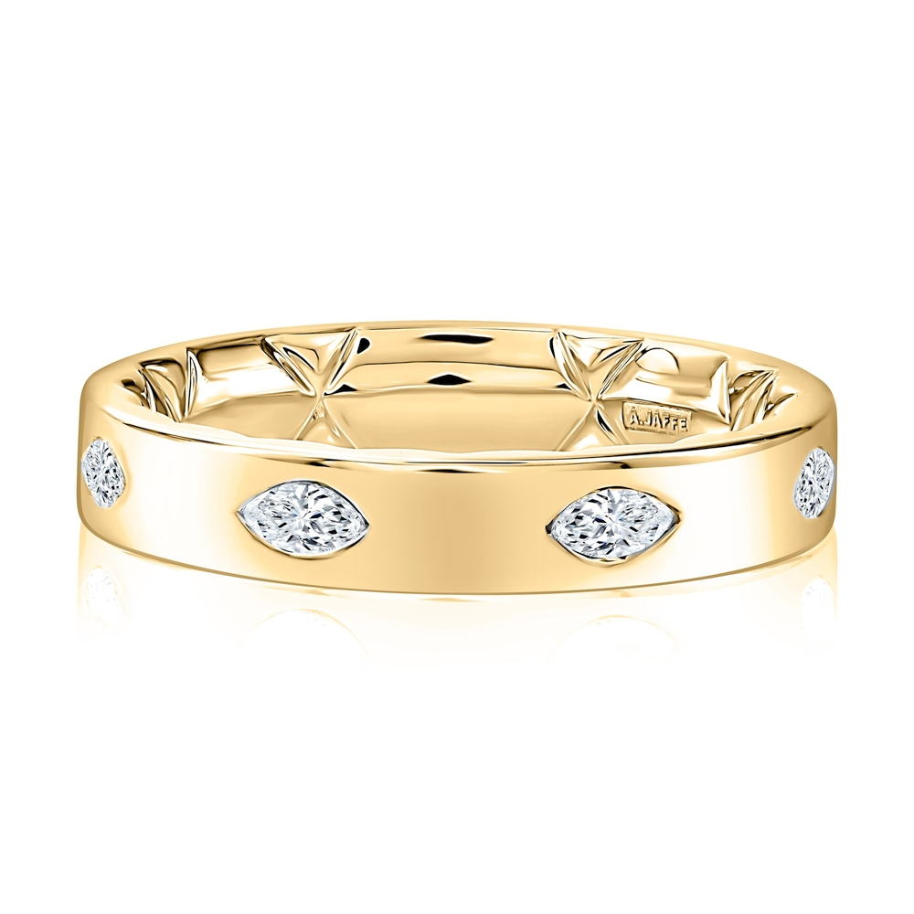 Yellow Gold and Diamond Band