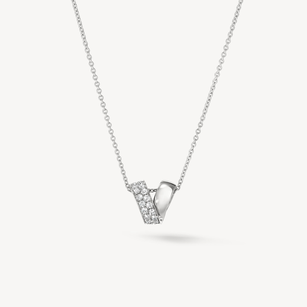 INSIDE/OUT Rondel Diamond Pendant Necklace