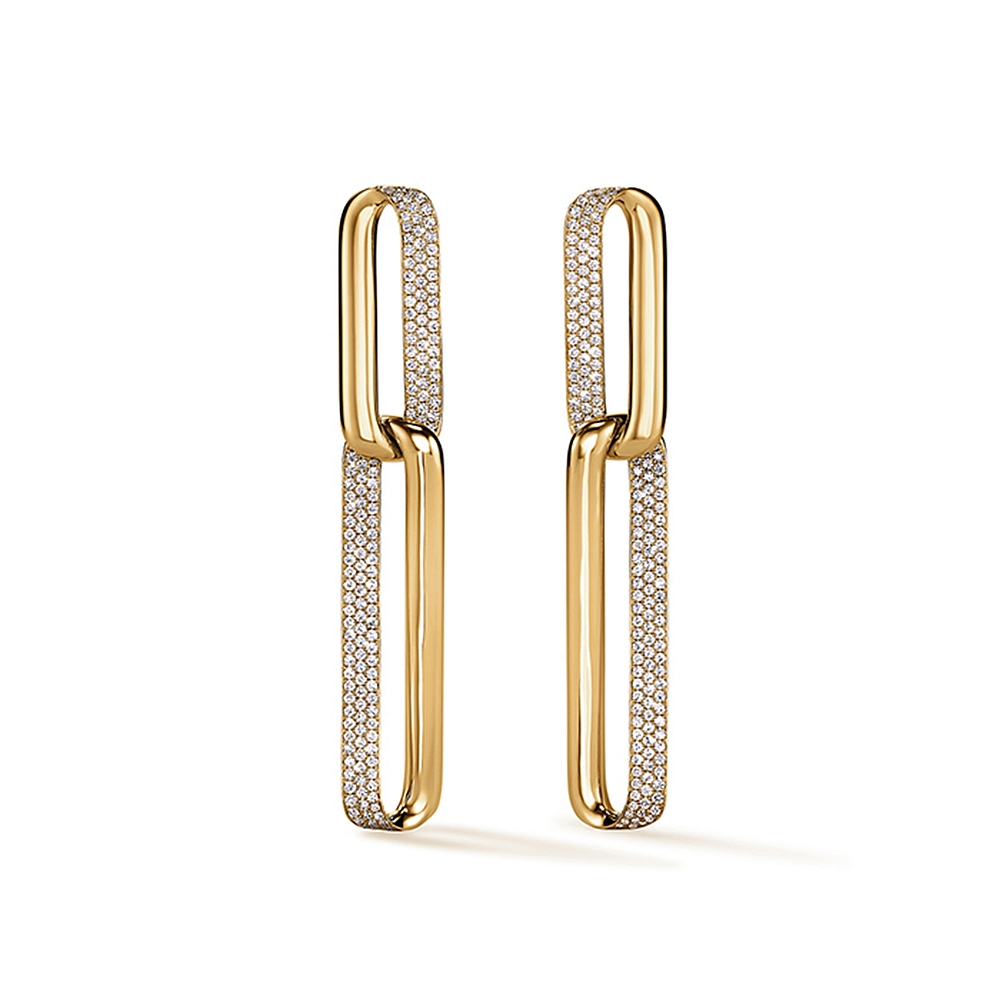 INSIDE/OUT Diamond Link Earrings