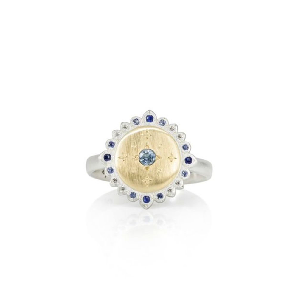 Gold & Sterling Silver Gemstone Ring