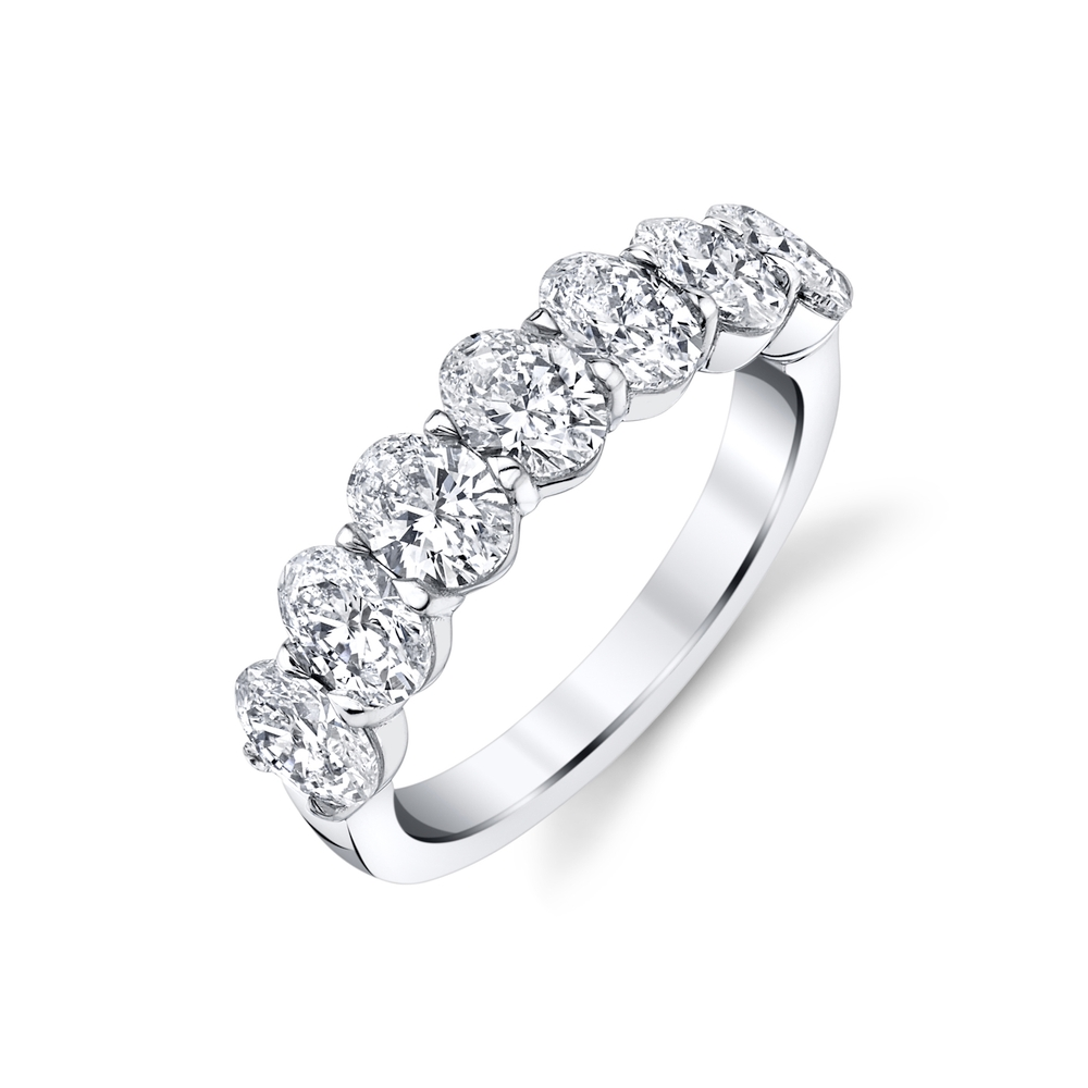 Platinum and Diamond Seven Stone Band