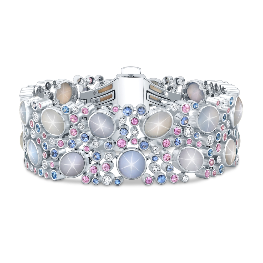 Wide Star Sapphire Bracelet