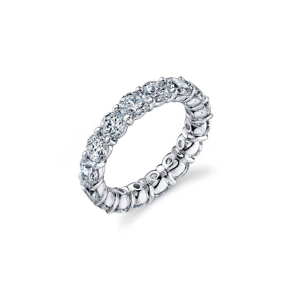 Platinum and Diamond Round Eternity Band
