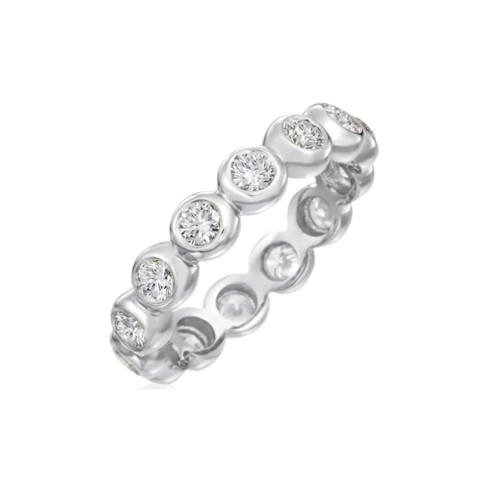 White Gold and Diamond Small Moonlight Band