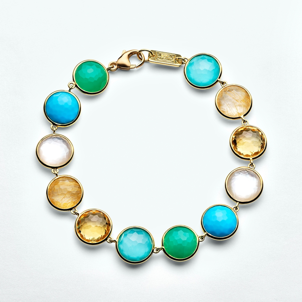 Yellow Gold 10mm All-Stone Fronda Bracelet
