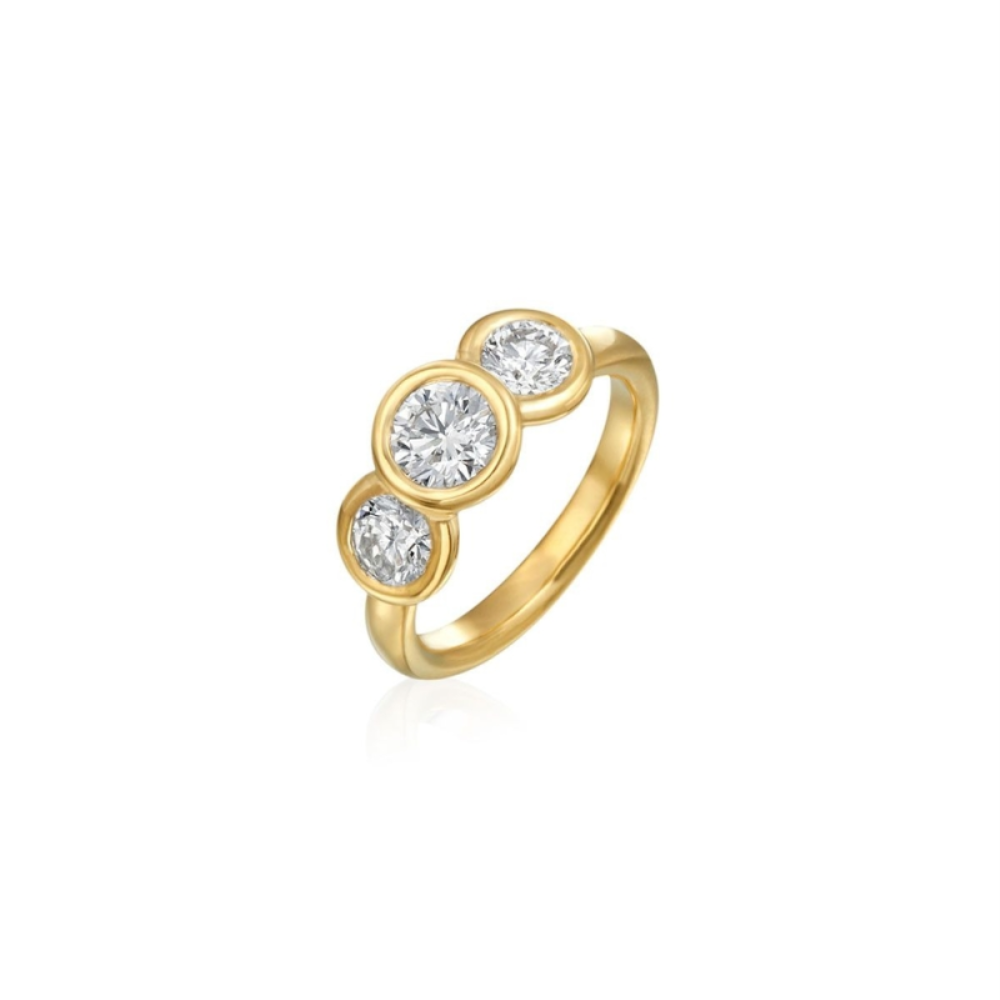Yellow Gold Moonlight Diamond Ring