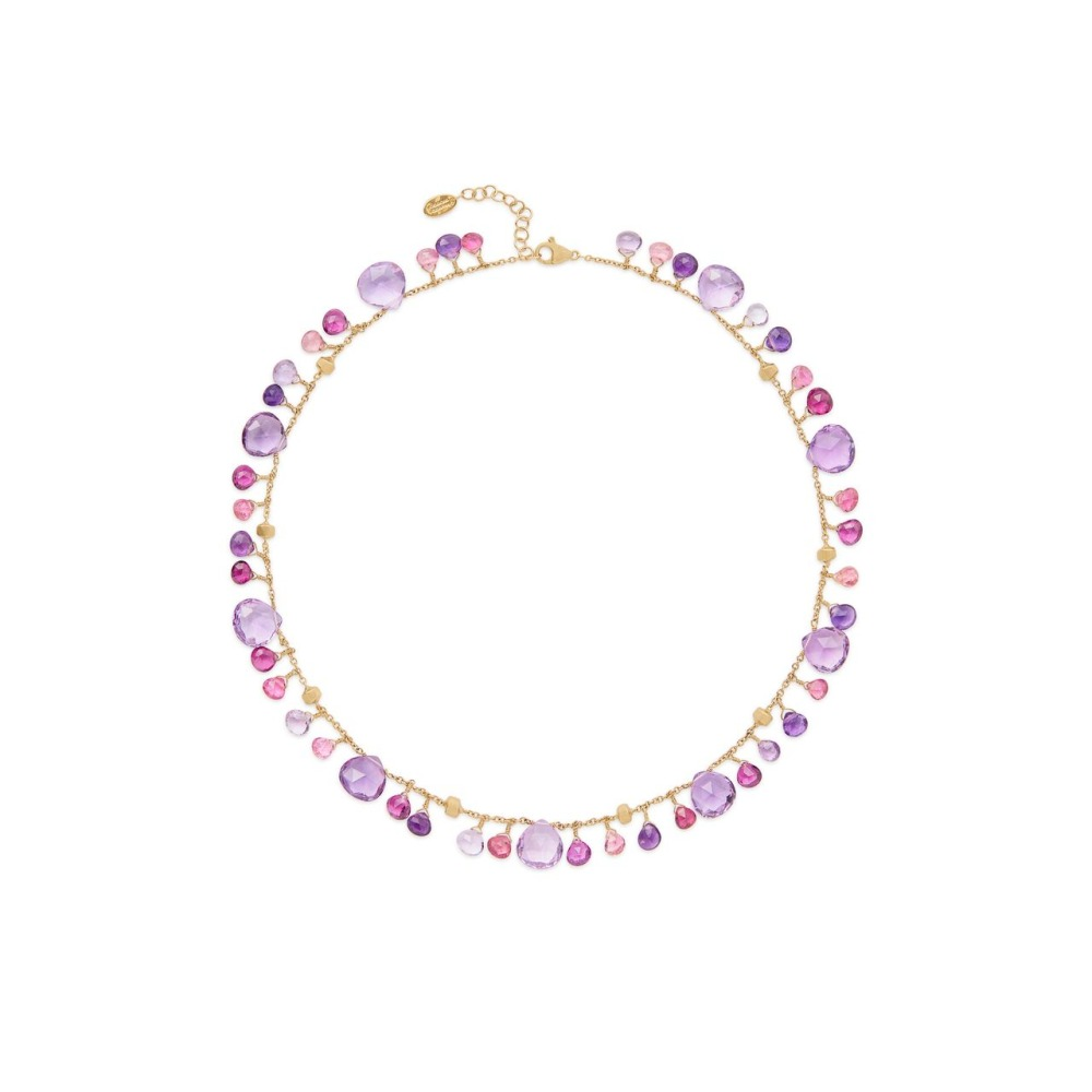 Yellow Gold Paradise Mixed Gemstone Necklace