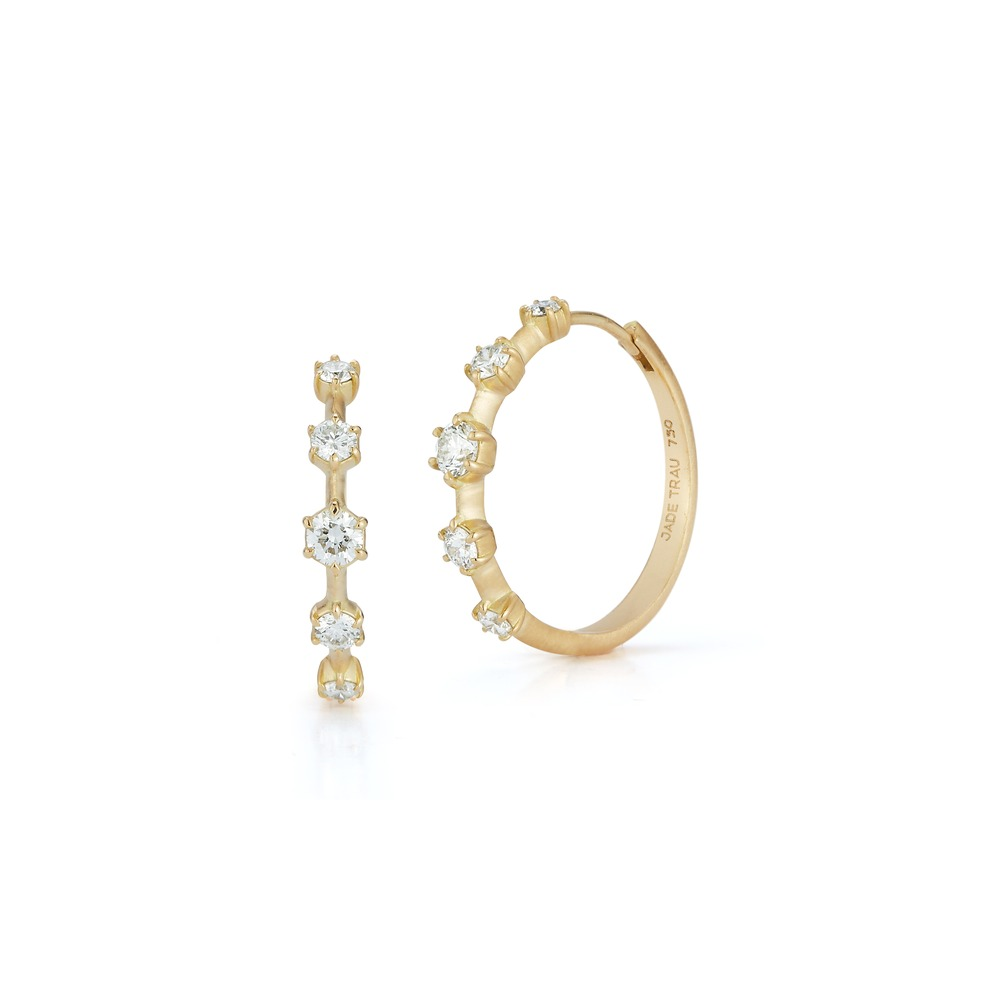 Yellow Gold and Diamond Kismet Eternity Hoops