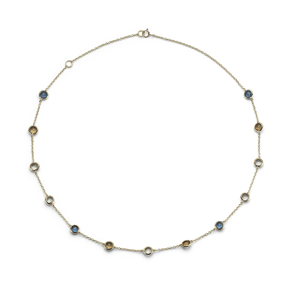 Yellow Gold 13-Stone Salvia Necklace