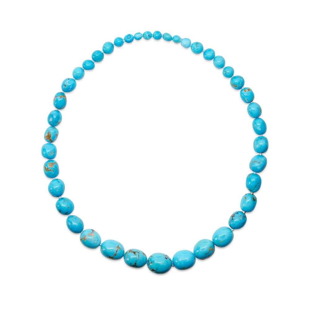Yellow Gold and Turquoise Necklace