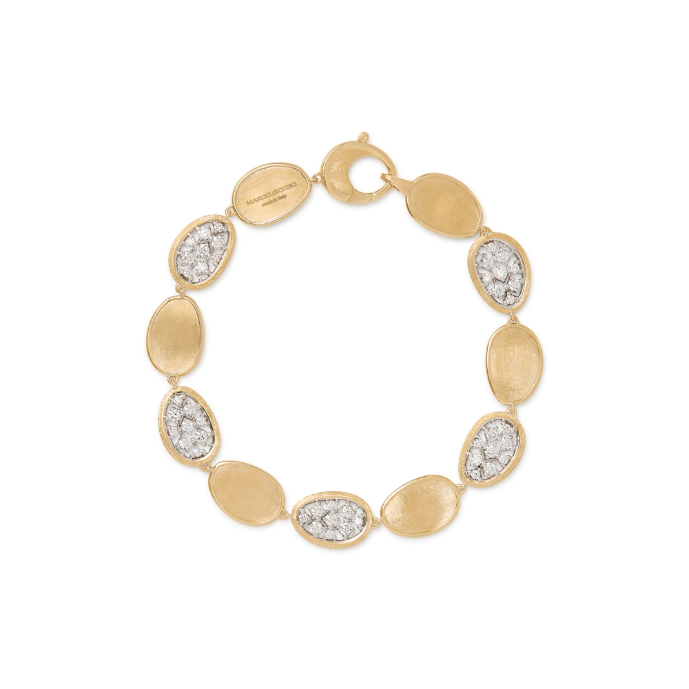 White/Yellow Gold Diamond Lunaria Bracelet
